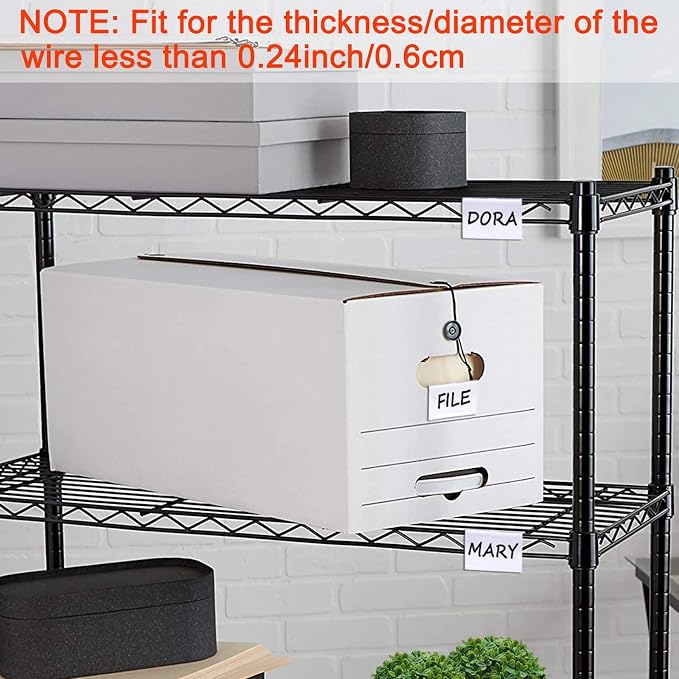 120PCS Basket Bin Labels Clip On, ChanQnTon Clear Plastic Label Holders - Image 4