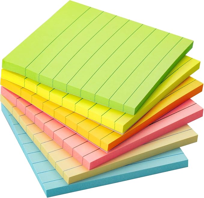 Mr. Pen- Lined Sticky Notes, 6 Pads, 45 Sheets/Pad, Pastel Color | Sticky Notes - Image 7
