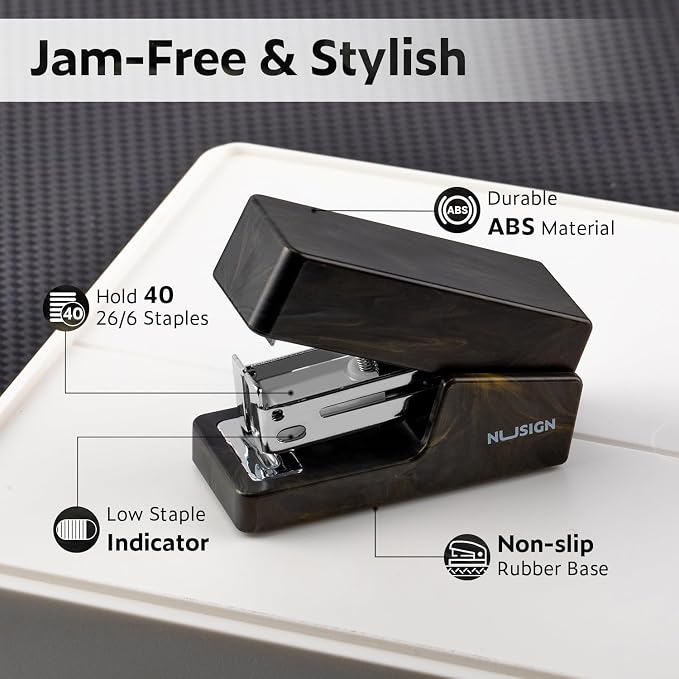 NUSIGN Mini Stapler with 830 Staples, Small Cute Desk Staplers, 25 Sheet - Image 4