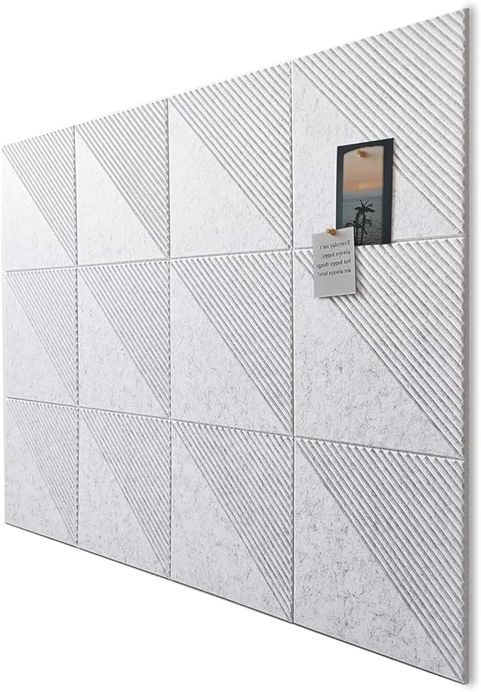 Large Cork Board for Walls 48"x 36", 12 Pack Felt Wall Tiles with Safe Removable Adhesive Tabs, Cork Board for Office,Pinboard Bulletin Board - Light Gray-DeskLoop Office