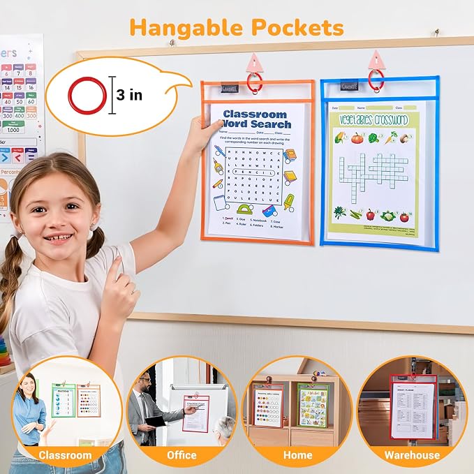 Gamenote 30 Pack Dry Erase Pockets - Image 5