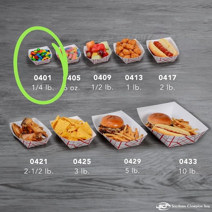 Southern Champion Tray 0401 #25 Southland Paperboard Red Check Food Tray - Image 6