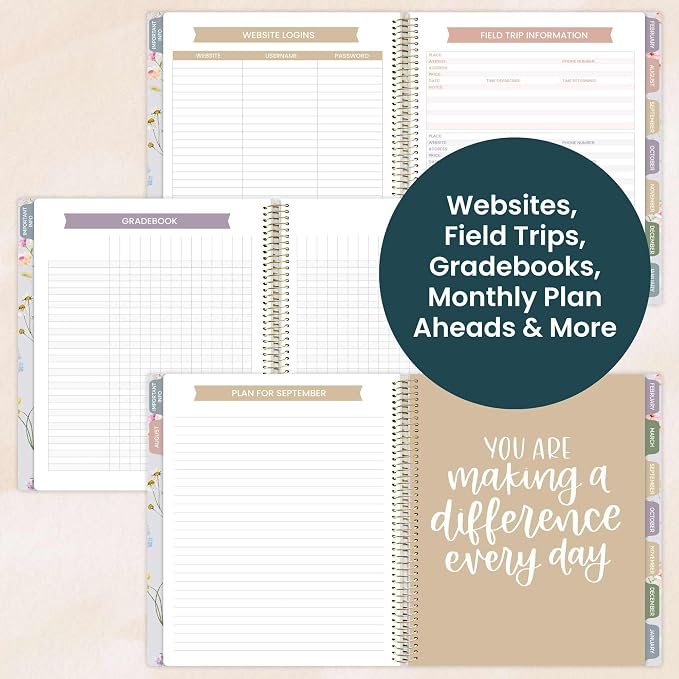 bloom daily planners New Undated Academic Year Teacher Planner & Calendar - Image 7