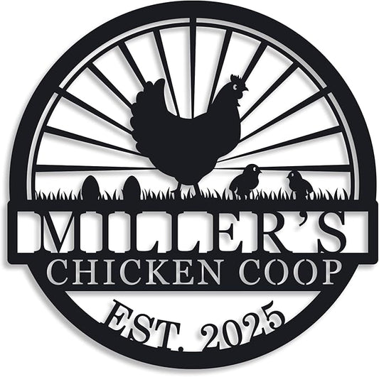 Hen House Coop Sign, Custom Chicken Coop Signs, Custom Chicken Farm Metal Sign by ENFODREAM