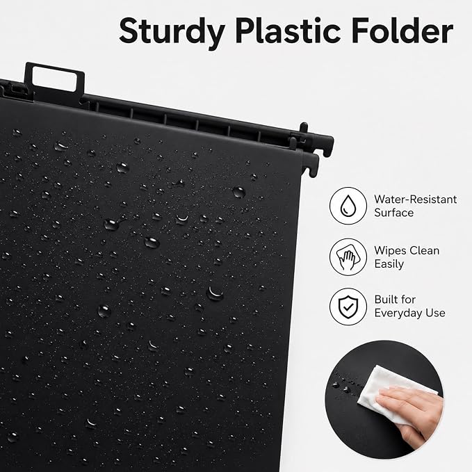 gisgfim 16 Pack Plastic Hanging File Folder Letter Size 1inch Expanding File - Image 6