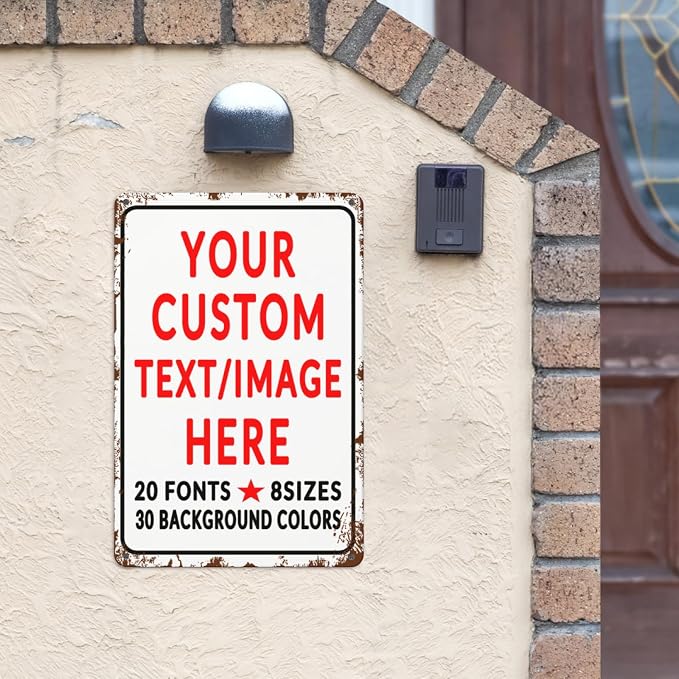 Custom Sign Personalized Custom Metal Sign, Customize - Image 2