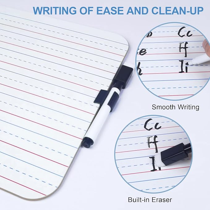JUSTPAT 24 Pack Dry Erase Boards, Education Teacher Classroom, Mini Portable - Image 6