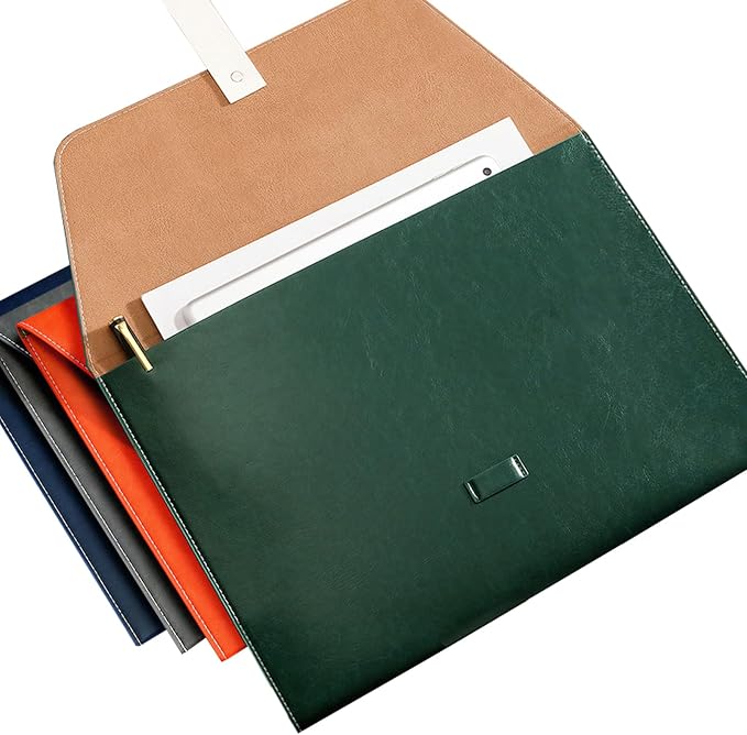 PU Leather A4 File Folder Large Document Holder Waterproof Envelope Folder Case - Image 8