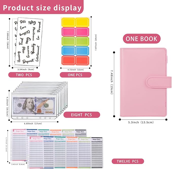 NICOOTH Budget Binder A6 Money Saving Binder - Image 2