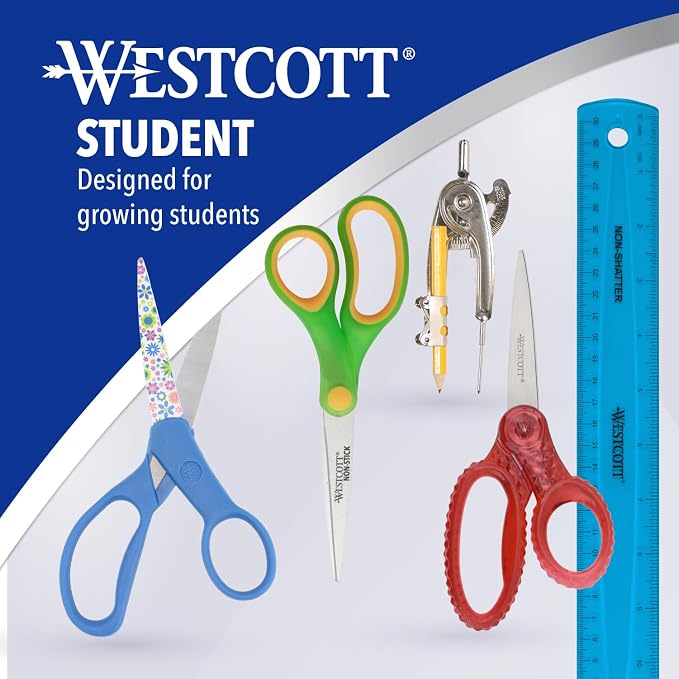 Westcott 12-Pack 6” Kids Scissors Scissors - Image 5