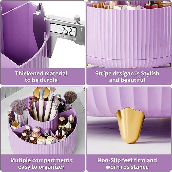 fanado 360° Rotate Makeup Brush Holder Organizer, Makeup Organizers Countertop - Image 5