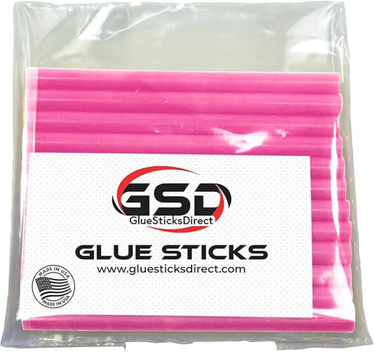 Mini Size Hot Melt Glue Sticks for Glue Gun - Bulk 4in Neon Pink Glue Sticks - Great for Art Craft Repairs & Compatible w/Most Glue Guns - 5/16" X 4" (24 Sticks) - Made in USA-DeskLoop Office