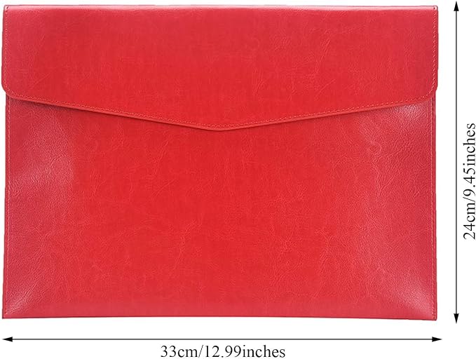 PU Leather A4 File Folder Document Holder Envelope Folder Case - Image 2
