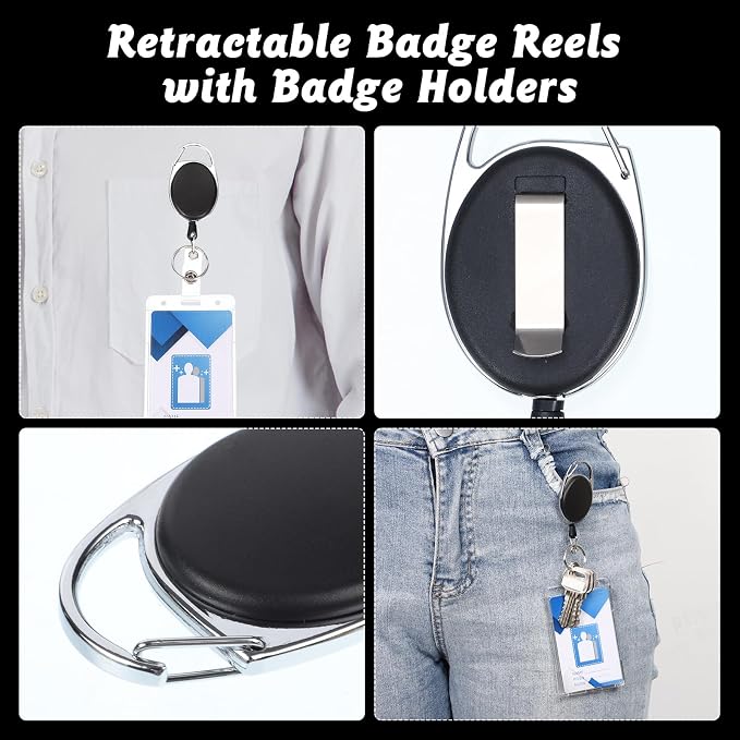2 Set Badge Holder Retractable Clip Heavy Duty Reels - Image 5