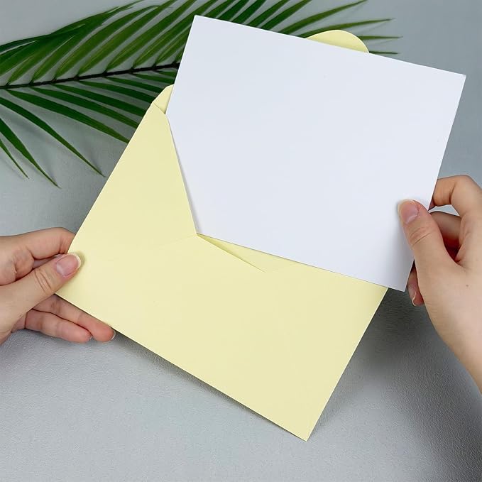 50 PCS Light Yellow Colorful A7 Envelopes - Image 5