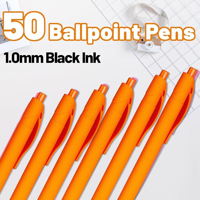 BallPoint Pens, 50 Pack, Bulk Pens, Click Pens - Image 2
