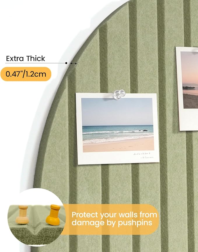 Large Arched Felt Bulletin Board 36"x24" - Image 3