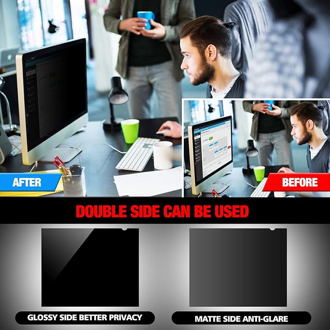 Computer Privacy Screen Filter for 21.5 Inch 16:9 Widescreen Monitor, - Image 4
