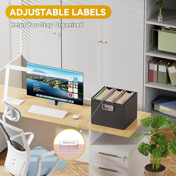 Extra Capacity Hanging File Folders Letter Size, Plastic Filing Cabinet Folders - Image 5