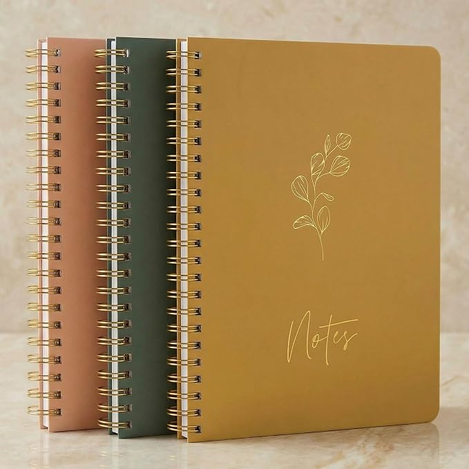 ZICOTO Aesthetic Spiral Notebook Set of 3 by ZICOTO