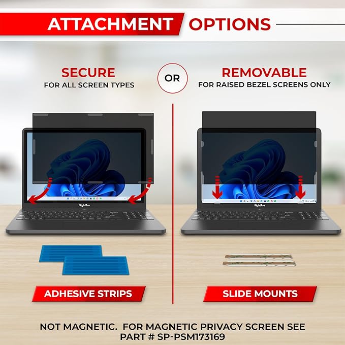 SightPro 17.3 Inch 16:9 Laptop Privacy Screen Filter - Image 4