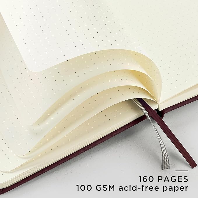 &And Per Se Dotted Journal Notebook, A5 Hardcover Leather Dotted Journal - Image 4