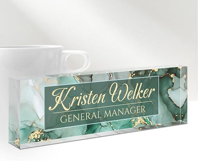Personalized Office Name Plate for Desk by Gowelly