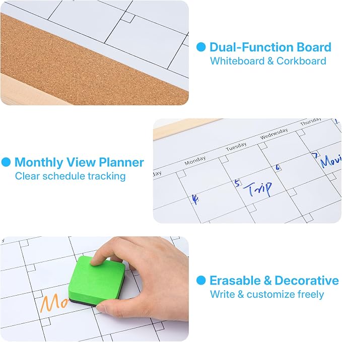 OWLKELA Monthly Dry Erase Calendar - Image 4