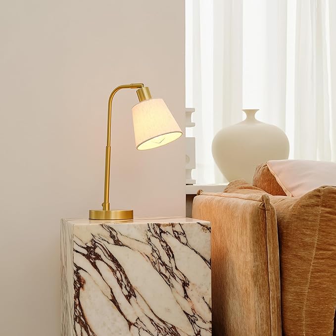 Globe Electric 61000057 16" Desk Lamp, Matte Brass Finish, Adjustable Pivot - Image 3