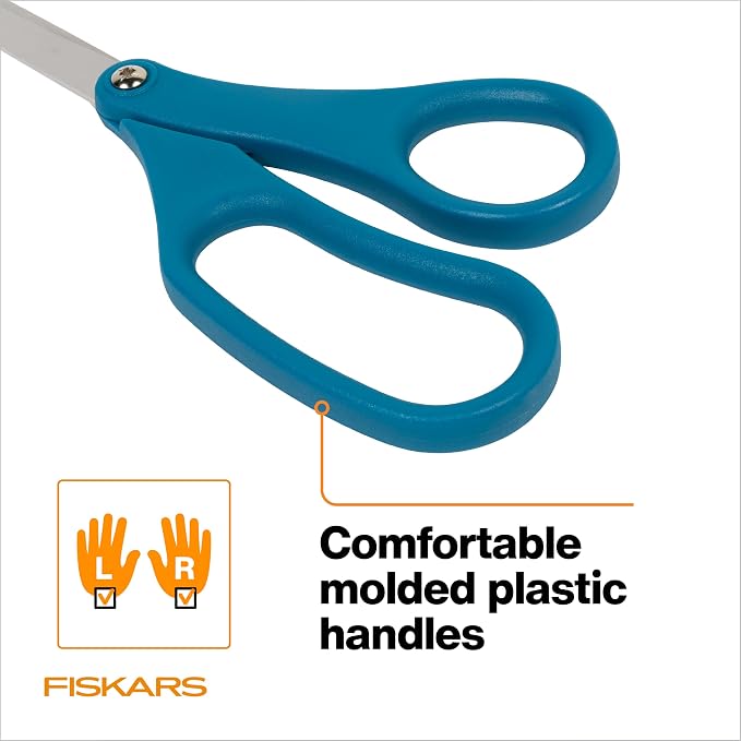 Fiskars 8" Scissors for Home & Office, Stainless Steel Scissors, All Purpose - Image 9