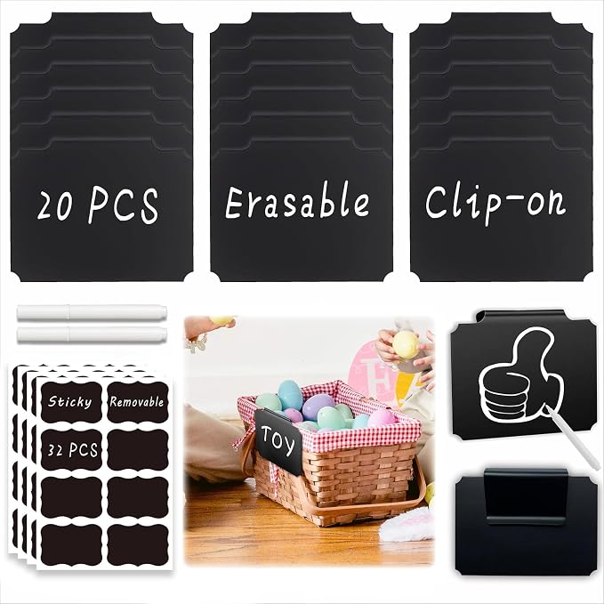 54-Piece Set of Basket Labels Clip On by EASYLIFELIFEEASY