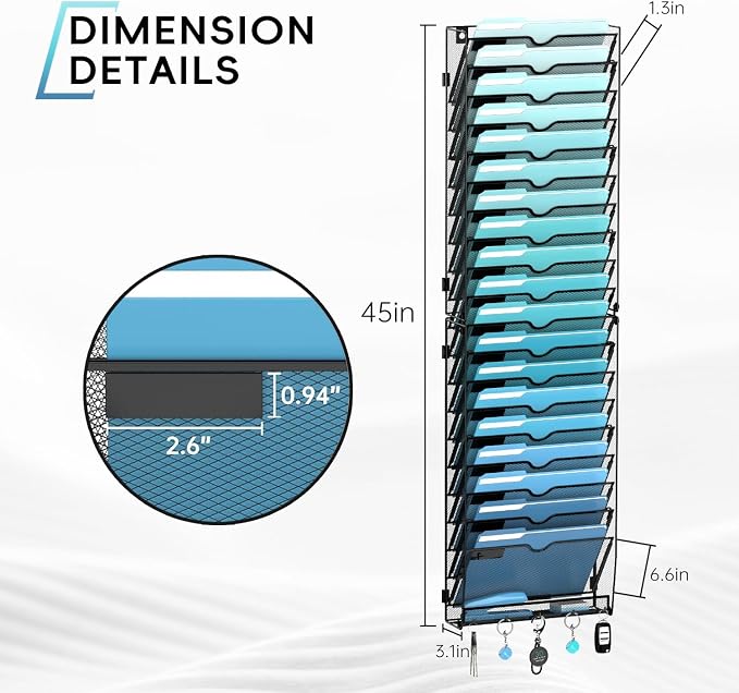 20-Tier Wall File Organizer - Image 3