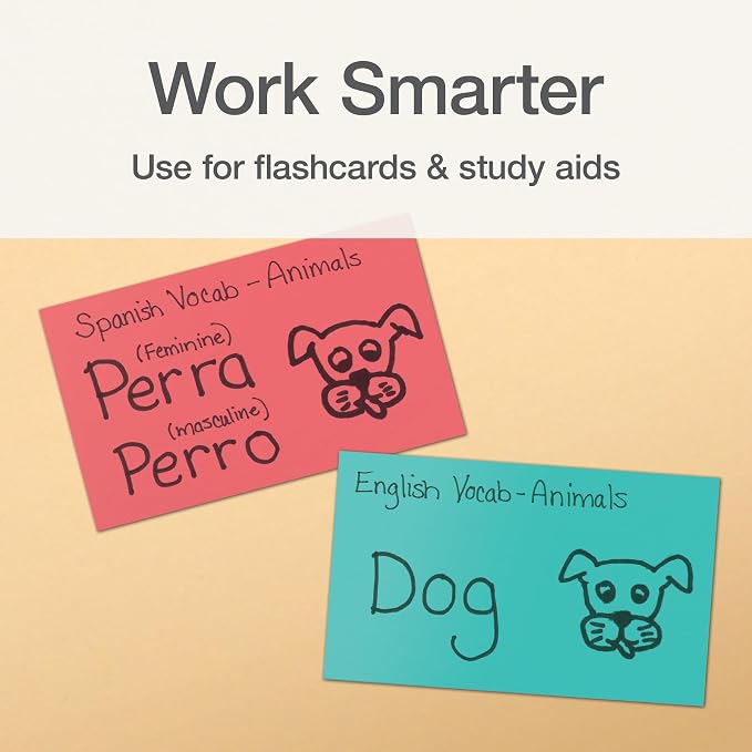 Oxford Blank Index Cards, Blank Note Cards, Flashcards - Image 4