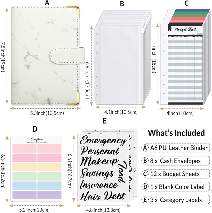 SKYDUE Budget Binder, Money Saving Binder - Image 3