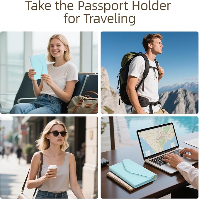 ZOPPEN Mulit-purpose Rfid Blocking Passport Holder Travel Wallet Passport and - Image 9