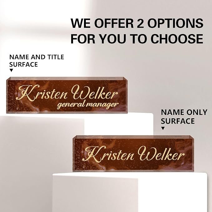 Name Plate for Desk, Desk Name Plate Personalized, Office Decor for Women Men - Image 2