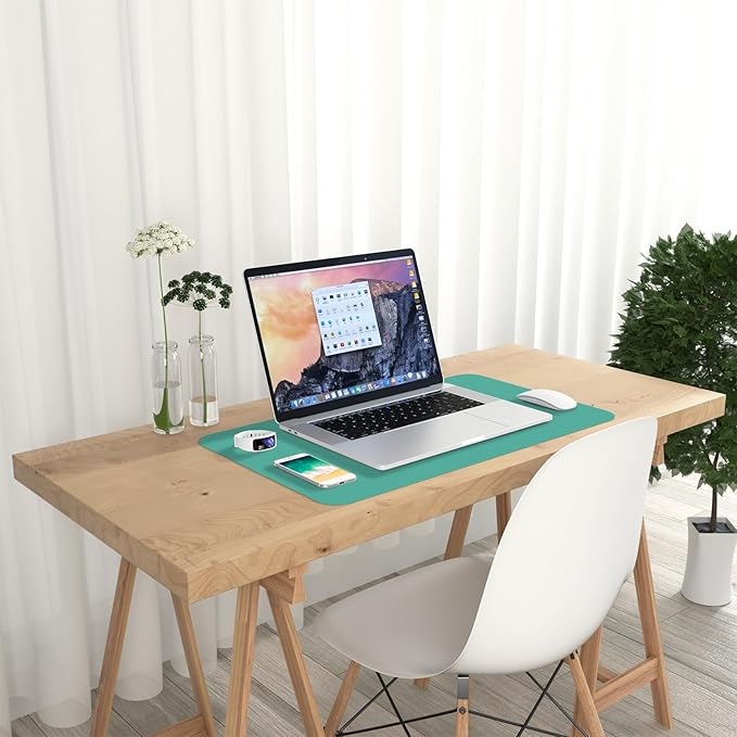 Hsurbtra Desk Pad, 23.6" x 13.8" PU Leather Desk Mat, M Extended Mouse Pad - Image 7