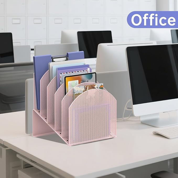 File Organizer for Desk, 5-Section Mesh Mail Holder, mail organizer and folder - Image 7