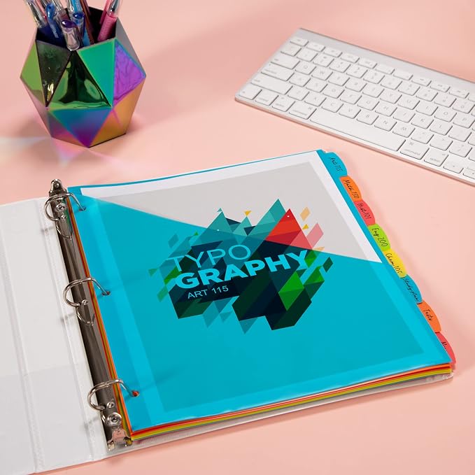 Avery Durable Plastic 8 Tab Write & Erase Dividers - Image 7
