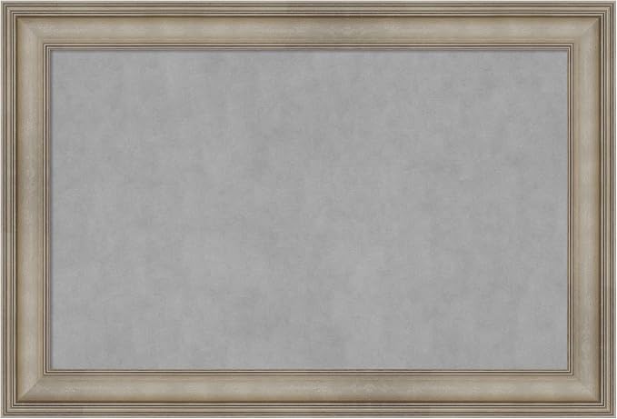 Amanti Art Silver Framed Magnetic Board 25x37 Large Vision Board by AmantiArt