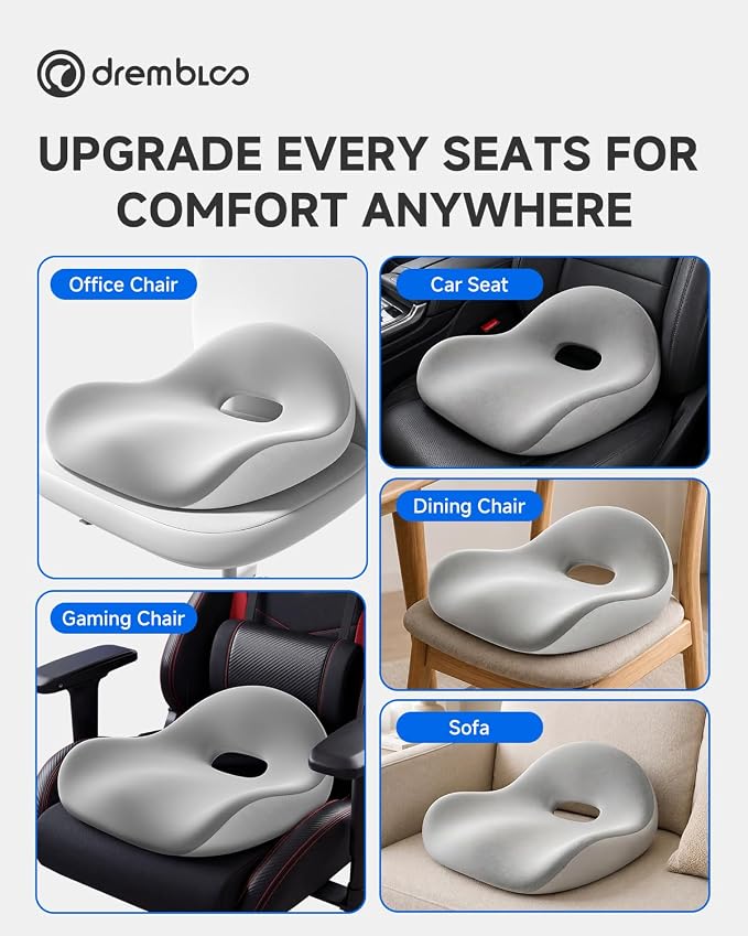 Extra Large Seat Cushion, Premium Memory Foam Office Chair Cushions - Image 9