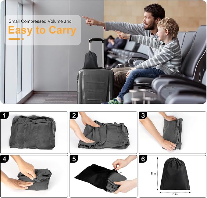 Maliton Inflatable Travel Foot Rest Pillow | Airplane Bed - Image 6