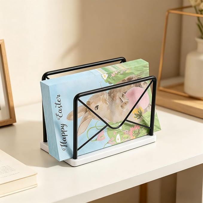 Modern Mail Holder for Home Office, Metal Letter Organizer Sorter for Desk - Image 4