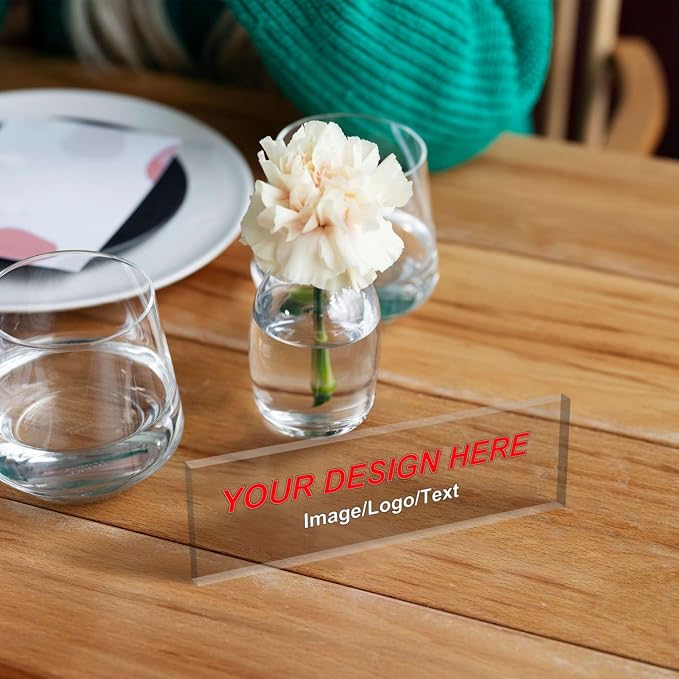 Personalized Acrylic Desk Plaque Custom Name Plate Block Desktop Accessories - Image 6
