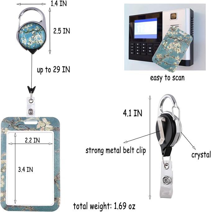 Aesthetic Flower ID Badge Holder - Image 5