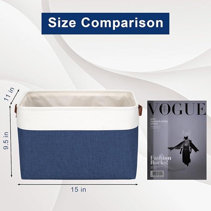 Bagnizer Storage Bins Large Fabric Storage Baskets - Image 3