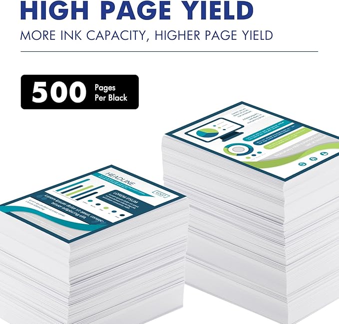 LC401XL LC401 MFC-J1010DW Black Ink Cartridges Compatible for Brother LC 401 XL MFC-J1010DW MFC-J1170DW MFC-J1012DW MFC-J1800DW MFC J1010DW Printer (High Yield, 2 Pack)-DeskLoop Office