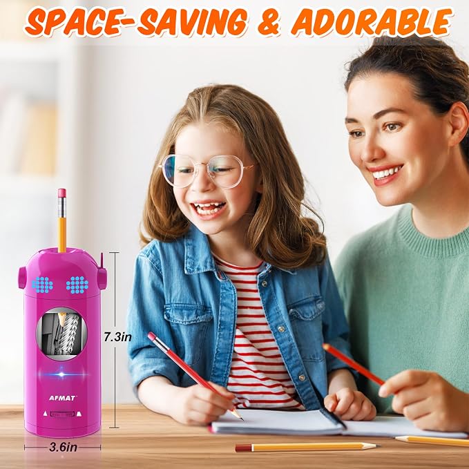AFMAT Electric Pencil Sharpener, Fully Automatic Colored Pencil Sharpener - Image 6