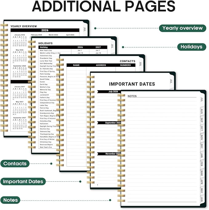 Planner 2026-2027, Academic Year Monthly and Weekly Calendar Planner, Jul 2026 - Image 5