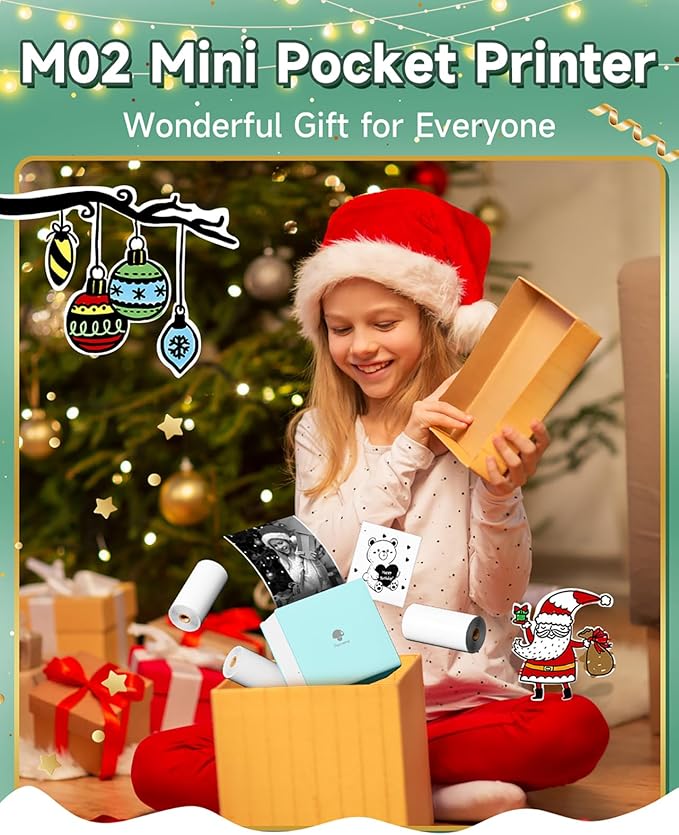 Phomemo Sticker Printer- Mini Sticker Printer Maker Machine, Mini Pocket Printers Instant Print for DIY Creation, Study Notes, Photos, Name Label, Portable Thermal Printers for Kids/Students/Teacher-DeskLoop Office